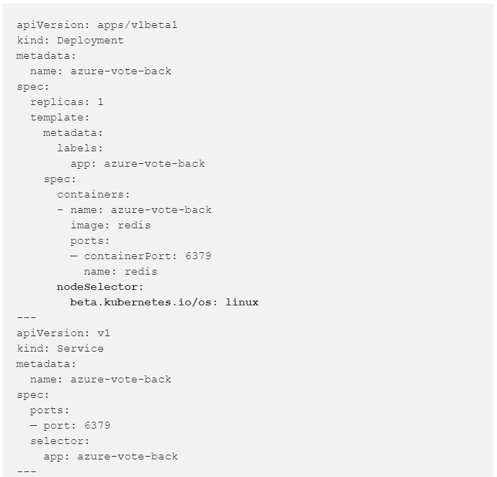 azure-vote.yaml file's content