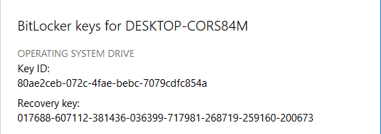 bitlocker keys