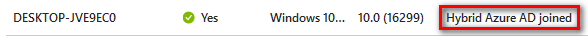 Hybrid Azure AD joined